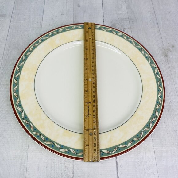 PTS international Interiors PROVENCE Fruit Leaves Porcelain Chop Plate Platter - Picture 5 of 13